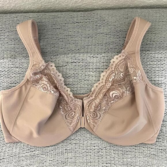 Glamorise WonderWire Front-Closure Bra Lot of 3 Tan Size 38DD - Picture 3 of 15